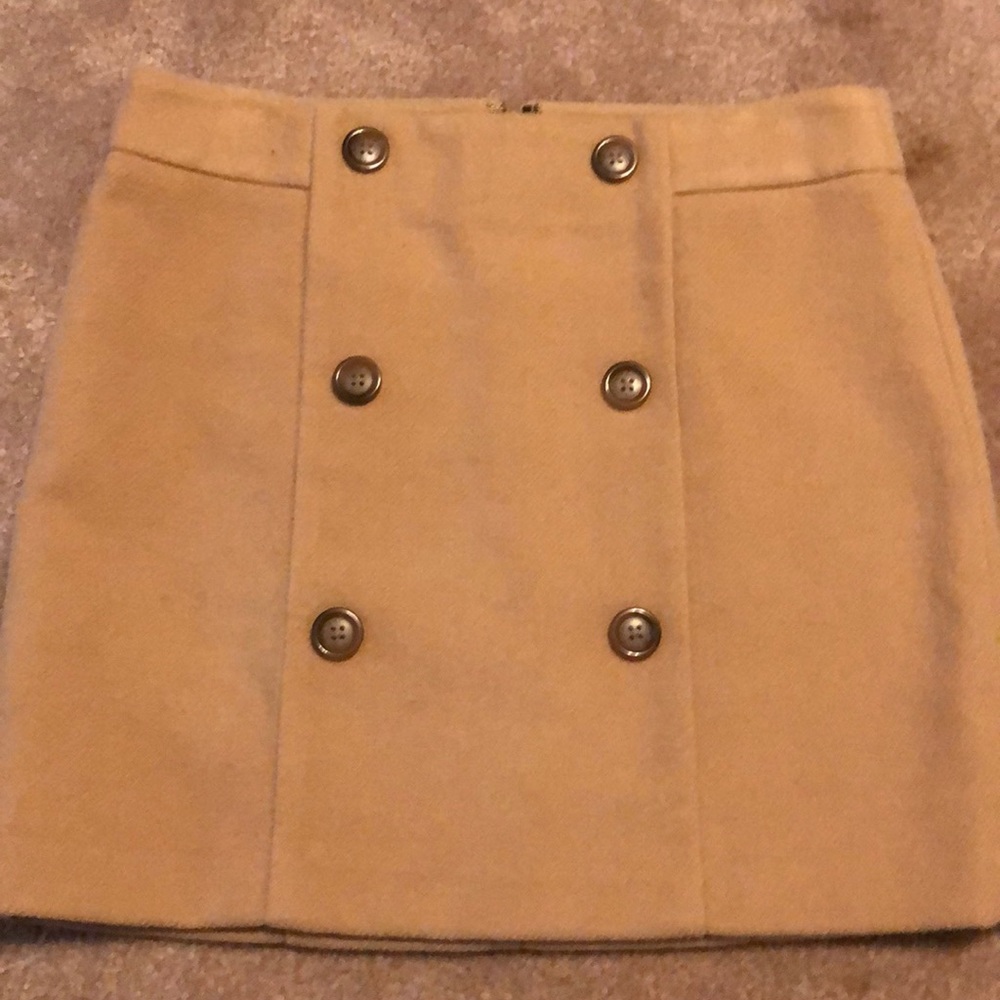 Camel wool skirt